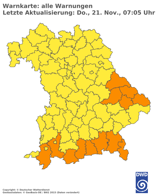 Aktuelle Wetterwarnungen für  Hannover