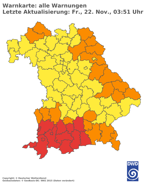 Aktuelle Wetterwarnungen für  Hannover