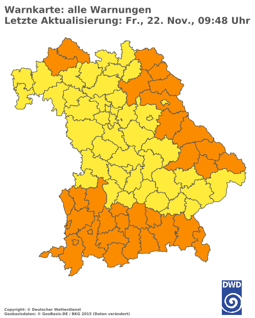 Aktuelle Wetterwarnungen für  Hannover