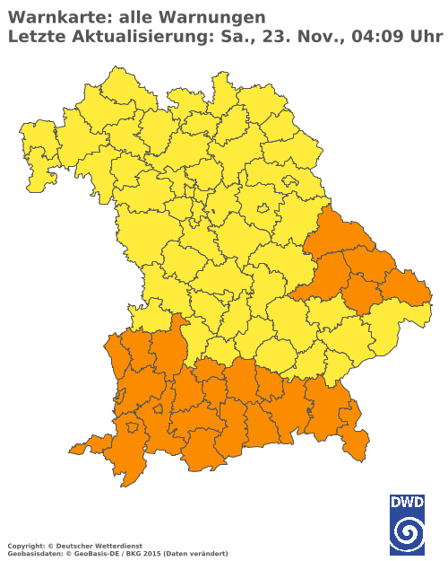 Aktuelle Wetterwarnungen für  Hannover