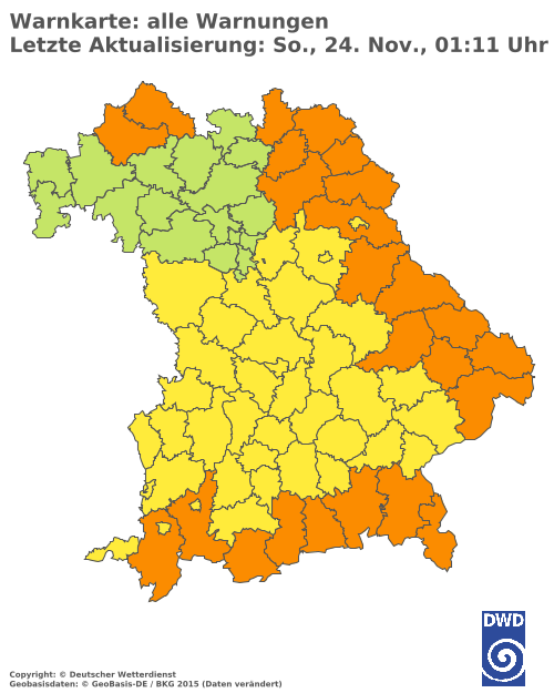 Aktuelle Wetterwarnungen für  Hannover