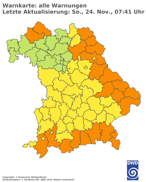 Aktuelle Wetterwarnungen für  Hannover