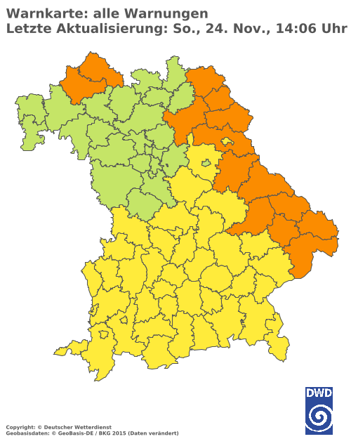 Aktuelle Wetterwarnungen für  Hannover