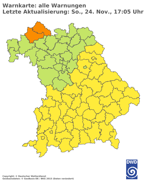 Aktuelle Wetterwarnungen für  Hannover