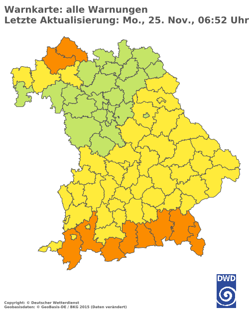 Aktuelle Wetterwarnungen für  Hannover