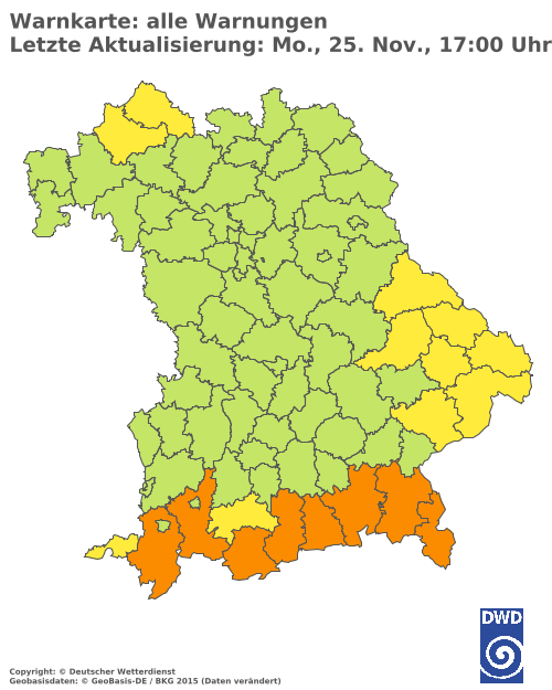 Aktuelle Wetterwarnungen für  Hannover