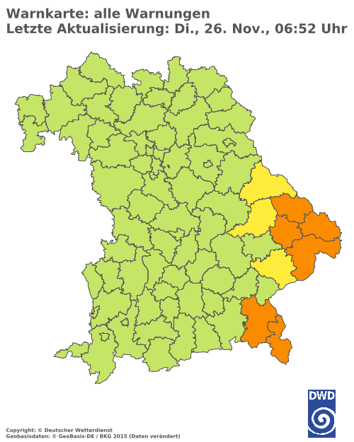 Aktuelle Wetterwarnungen für  Hannover