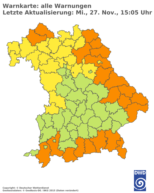 Aktuelle Wetterwarnungen für  Hannover