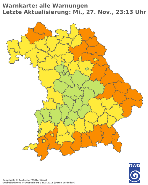 Aktuelle Wetterwarnungen für  Hannover