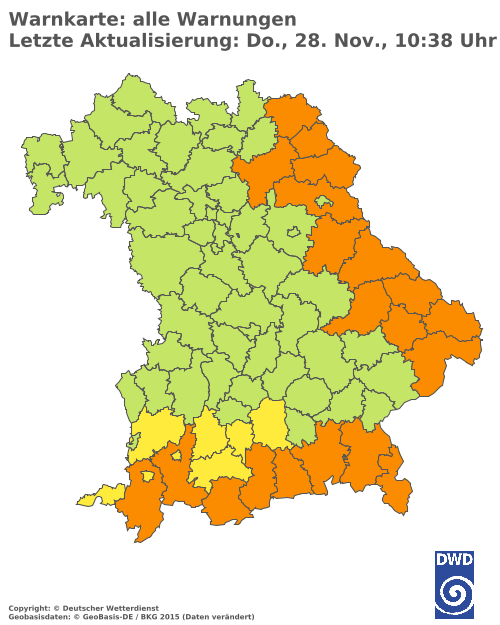 Aktuelle Wetterwarnungen für  Hannover