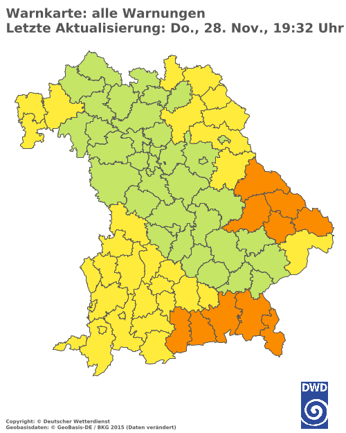 Aktuelle Wetterwarnungen für  Hannover