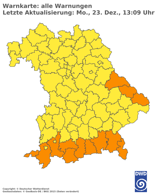 Aktuelle Wetterwarnungen für  Hannover