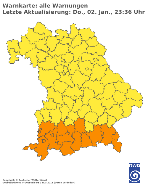 Aktuelle Wetterwarnungen für  Hannover