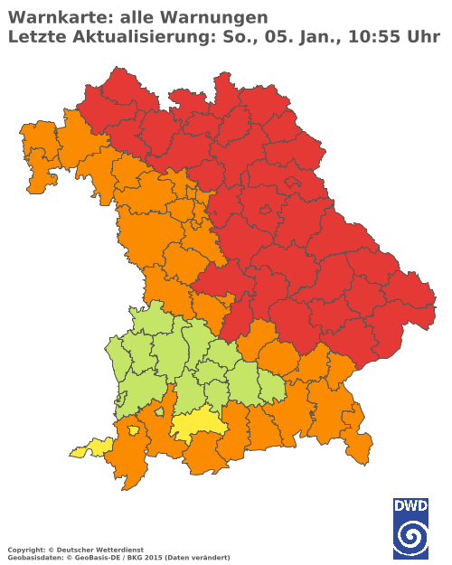 Aktuelle Wetterwarnungen für  Hannover