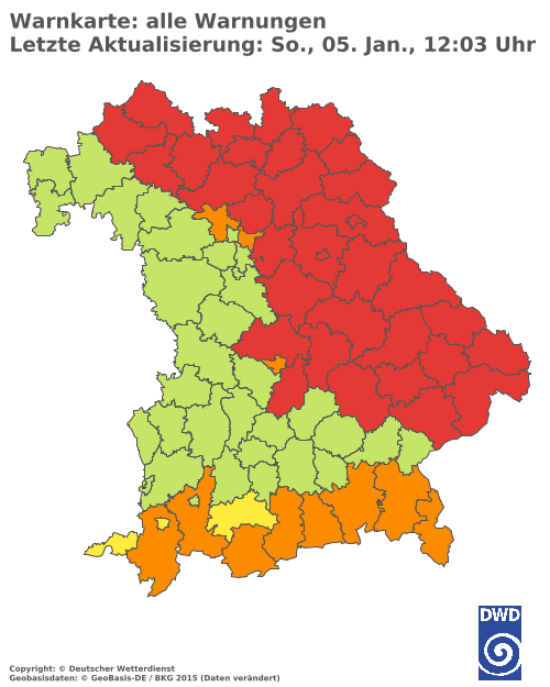 Aktuelle Wetterwarnungen für  Hannover