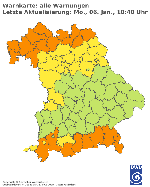 Aktuelle Wetterwarnungen für  Hannover