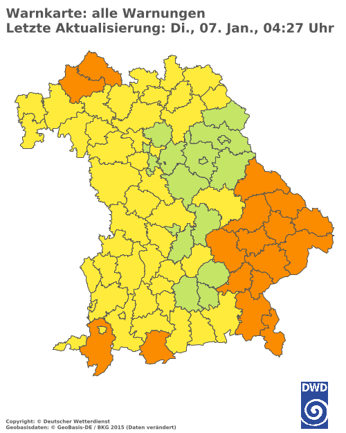 Aktuelle Wetterwarnungen für  Hannover