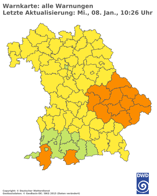 Aktuelle Wetterwarnungen für  Hannover