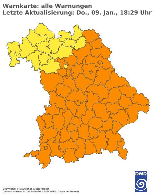 Aktuelle Wetterwarnungen für  Hannover