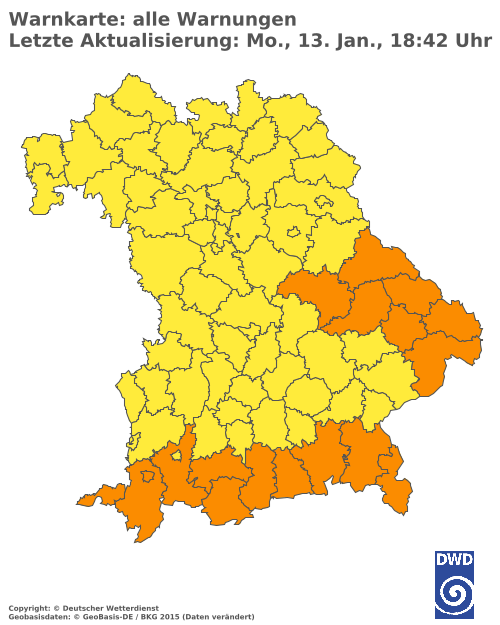 Aktuelle Wetterwarnungen für  Hannover