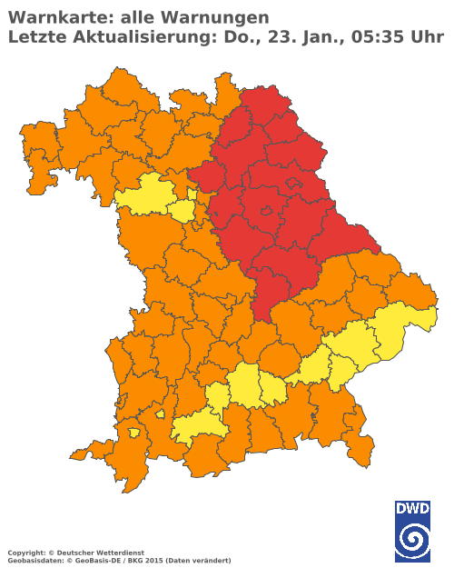 Aktuelle Wetterwarnungen für  Hannover