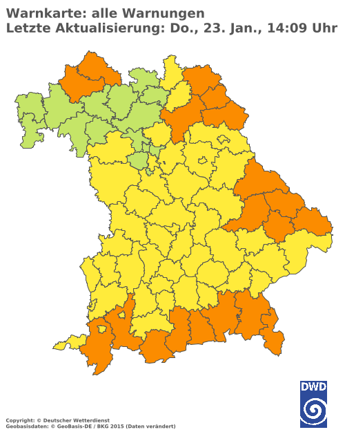 Aktuelle Wetterwarnungen für  Hannover