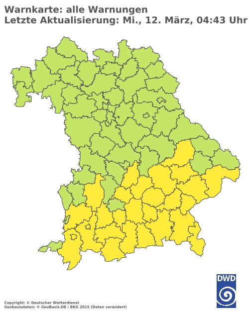 Aktuelle Wetterwarnungen für  Hannover