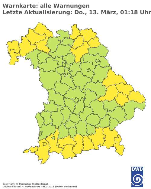 Aktuelle Wetterwarnungen für  Hannover