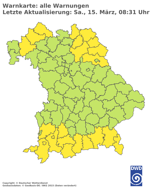 Aktuelle Wetterwarnungen für  Hannover