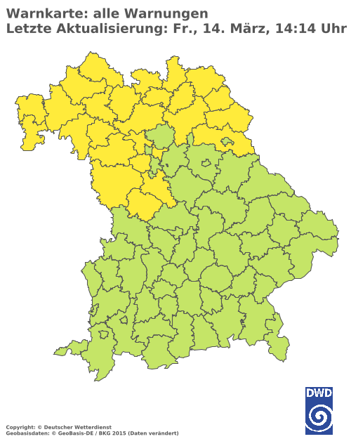 Aktuelle Wetterwarnungen für  Hannover